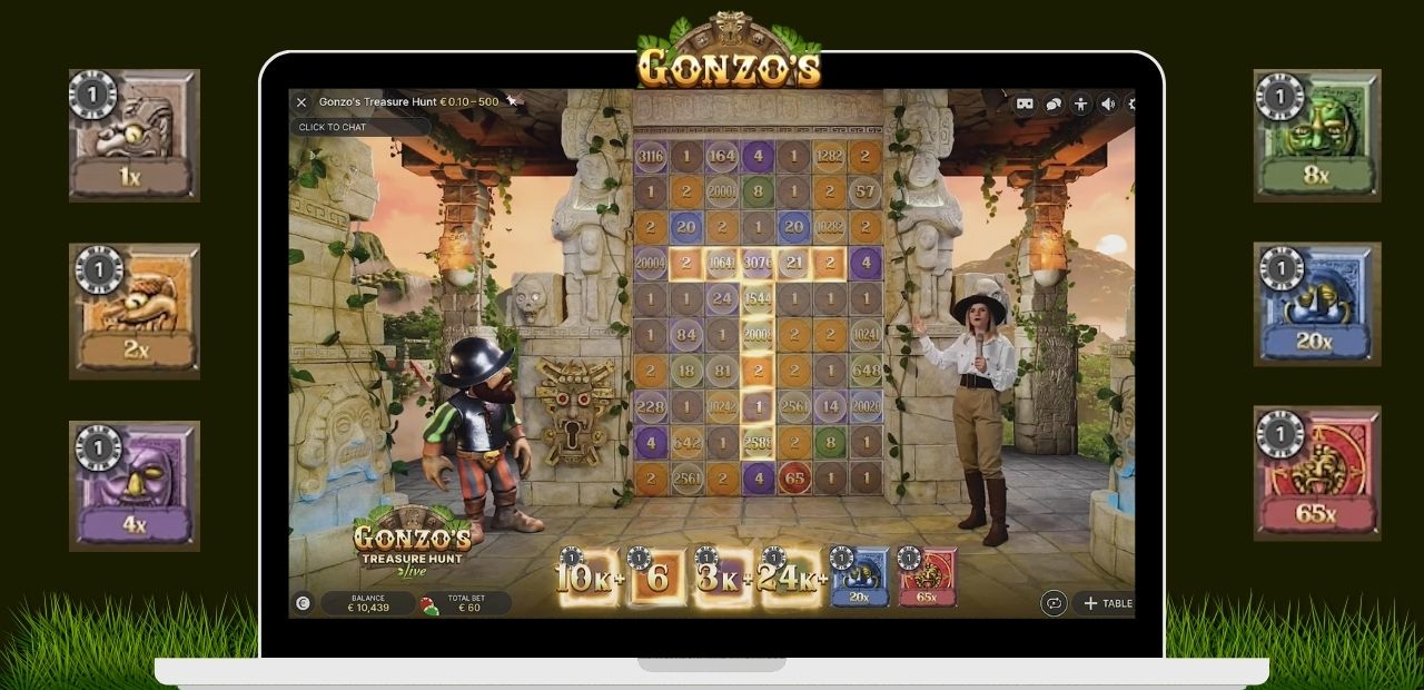Gonzo's Treasure Hunt Live oyununun temel özellikleri
